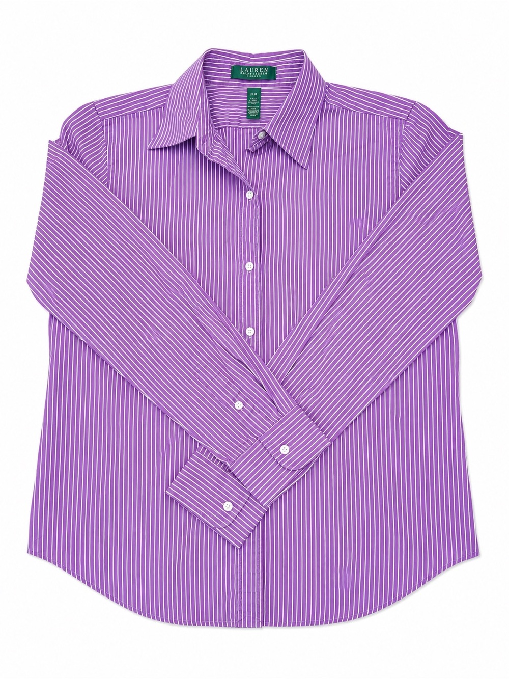 Lauren Ralph Lauren Purple and White Striped Dress Shirt - Men